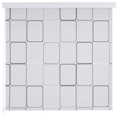 vidaXL rullo žalūzija dušai, 160x240 cm, ar kvadrātiem