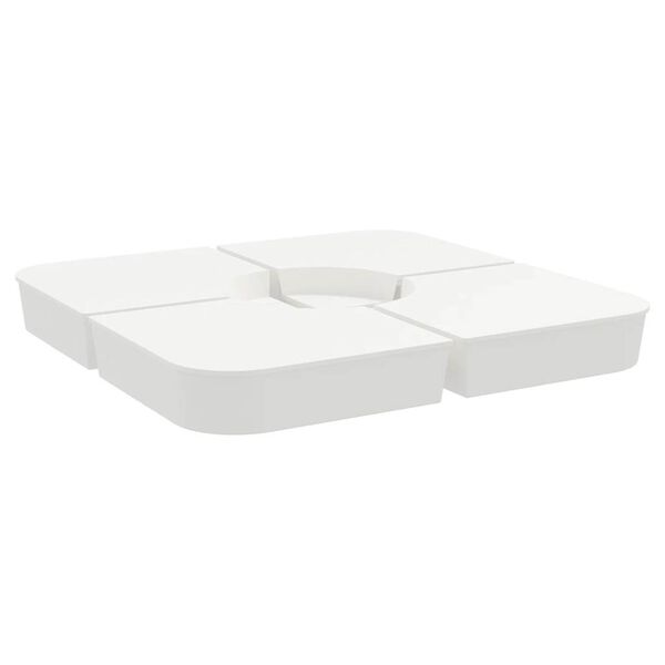 vidaXL 4 gab. saulessarga bāzes komplekts krustveida 100 kg PP