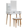 vidaXL Tualetes galda komplekts FAUSKE 4 pcs Balts 76 x 50 x 143 cm