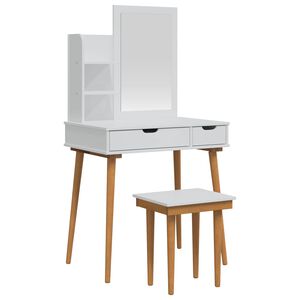 vidaXL Tualetes galda komplekts FAUSKE 4 pcs Balts 76 x 50 x 143 cm