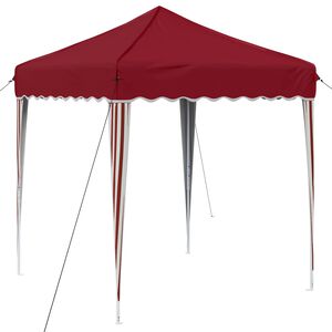 vidaXL Pop-up svinību teltis 195 x 195 x 245 cm Burgundija