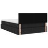vidaXL Gulta ar uzglabā&scaron;anas vietu un LED Melna 140 x 200 cm audums