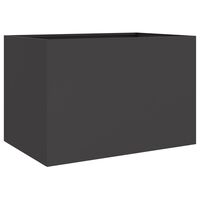 vidaXL puķu kaste, melna, 62x47x46 cm, auksti velmēts tērauds
