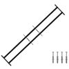 vidaXL Dro&scaron;ības restes logiem ar 2 pāriem krustiem 3 gab. 93-174 cm