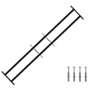 vidaXL Dro&scaron;ības restes logiem ar 2 pāriem krustiem 3 gab. 93-174 cm