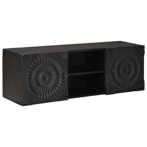 vidaXL Televizora skapī&scaron;a ar plauktu ar durvīm Melns 105 x 30 x 35 cm