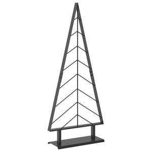 vidaXL Metāla Ziemassvētku egle ar statīvu KUOPIO 125 cm Tērauds Melns
