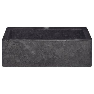 vidaXL izlietne, 40x40x12 cm, melns marmors