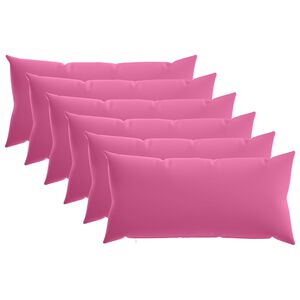 vidaXL Spilvenu pārvalks 6 pcs HEERLEN Rozā 40 x 80 cm Poliesters