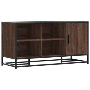 vidaXL apavu plaukts, brūns, 100x40x53,5 cm, inženierijas koks&metāls