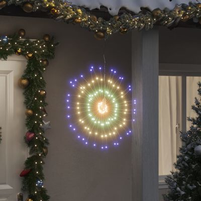 vidaXL Ziemassvētku dekorācija, 140 LED, krāsainas, 17 cm