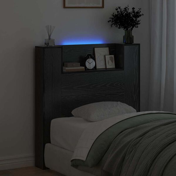 vidaXL Galvgalis Melns ozolkoks 100 x 15 x 103,5 cm Inženierijas koks