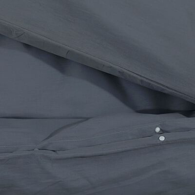vidaXL gultasveļas komplekts, antracītpelēks, 220x240 cm, mikrošķiedra