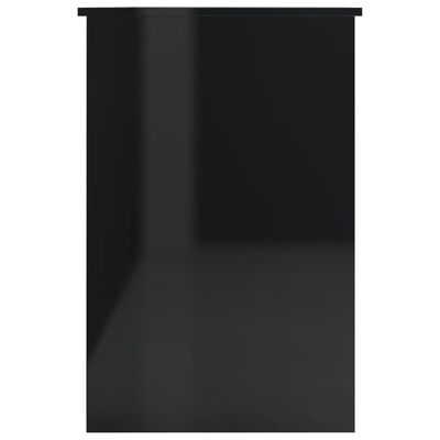 vidaXL rakstāmgalds, 100x50x76 cm, skaidu plāksne, spīdīgi melns