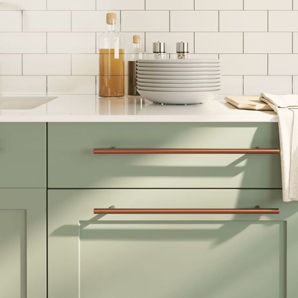 vidaXL skapja rokturi, 5 gab., bronzas, 320 mm, nerūsējošais tērauds