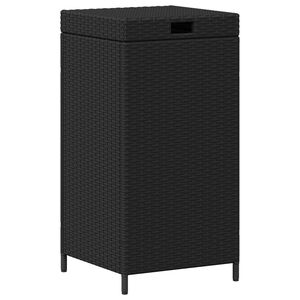 vidaXL Āra atkritumu tvertne Melns 40 x 40 x 80 cm poliratāns