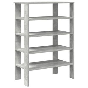 vidaXL apavu plaukts betona pelēks 61x32x87,5 cm inženierijas koks