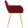 vidaXL virtuves krēsli, 6 gab., vīnsarkans samts