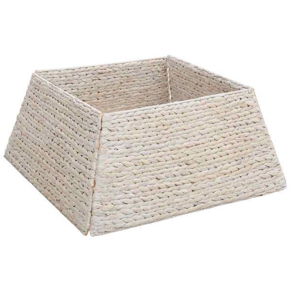 vidaXL Ziemassvētku koka apmale Balts 60 x 60 x 28 cm Ūdens hiacintes