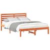 vidaXL Gultas rāmis Vaks brūns 120 x 190 cm Ciets priedes koks