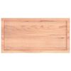 vidaXL sienas plaukts, gaiši brūns, 100x50x(2-4) cm, ozola masīvkoks