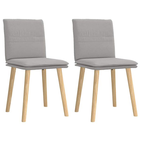 vidaXL virtuves krēsli, 2 gab., mākonis pelēks audums