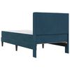 vidaXL Gultas rāmis ar matraci Zila 80 x 200 cm Samts