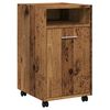 vidaXL skapis ar riteņiem Old Wood 33x38x60 cm Engineered Wood