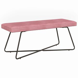 vidaXL sols Rozā 110 x 40 x 45 cm Samts