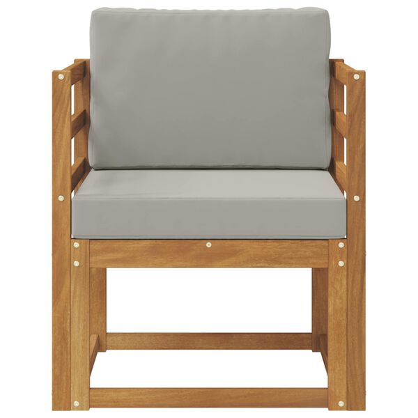 vidaXL Āra dīvāns Cieta akācijas koks un poliesters