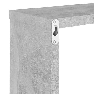 vidaXL kuba formas sienas plaukti, 6 gab., 30x15x30 cm, betona pelēki