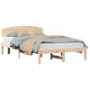 vidaXL Gultas rāmis Dabiska 120 x 190 cm Ciets priedes koks