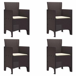 vidaXL Dārza krēsls 4 pcs Brūna 53 x 49 x 85 cm Polipropilēns