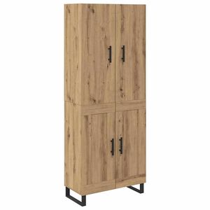 vidaXL Augstais skapītis 2 gab. Artisānā ozols 69,5 x 34 x 180 cm