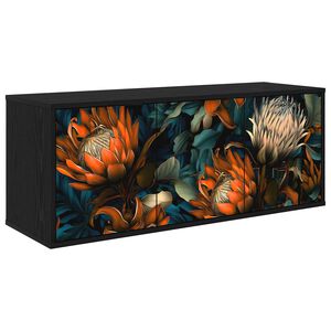 vidaXL Sienā montējams TV skapis LOCHEM 102 x 33 x 40 cm Melns ozols