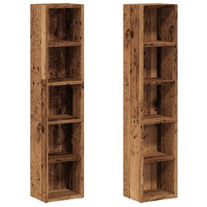 vidaXL CD plaukti, 2 gab., veca koka, 21x16x93,5 cm, inženierijas koks