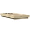 vidaXL gultas rāmis ar LED, ozolkoka , 100x200 cm, inženierijas koks