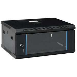 vidaXL Tīkla skapji ar uzglabā&scaron;anu Melns 600 x 450 x 285 mm Tērauds