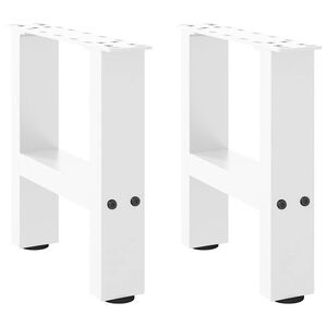 vidaXL kafijas galdiņa kājas, 2 gab., baltas, 30x(30-31) cm, tērauds