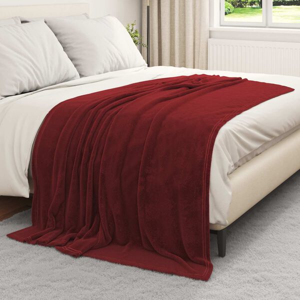 vidaXL Pledu segas 6 pcs Bordo sarkans 150 x 200 cm Flīss