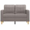 vidaXL divvietīgs dīvāns, pelēkbrūns audums, 120 cm