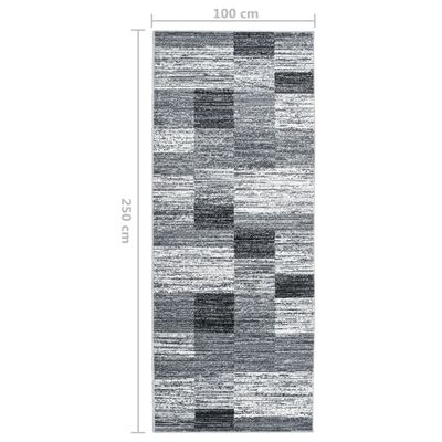 vidaXL paklāja celiņš, BCF, pelēks, 100x250 cm