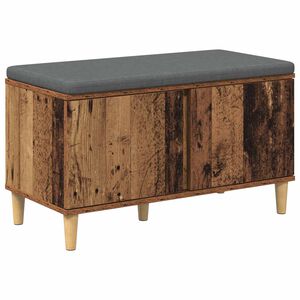 vidaXL Zāles sols ar spilvenu ar uzglabā&scaron;anu Vecs koks 80 x 38 x 46 cm