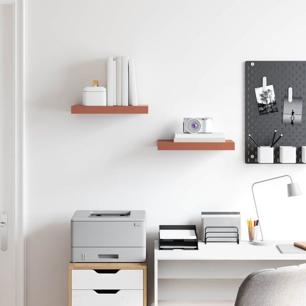 vidaXL Sienas plaukts 2 pcs Sarkana 40 x 23,5 x 4 cm Inženierijas koks