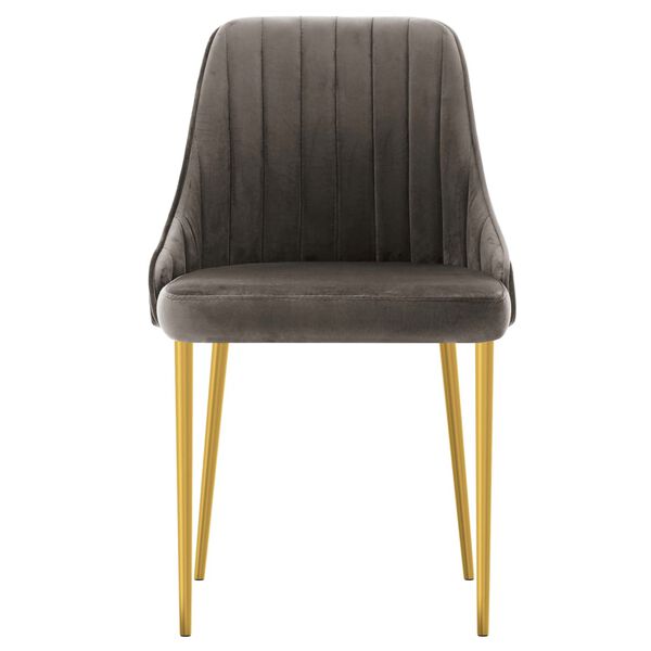 vidaXL virtuves krēsli, 2 gab., tum&scaron;i pelēks samts