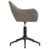 vidaXL grozāmi virtuves krēsli, 4 gab., gai&scaron;i pelēks samts