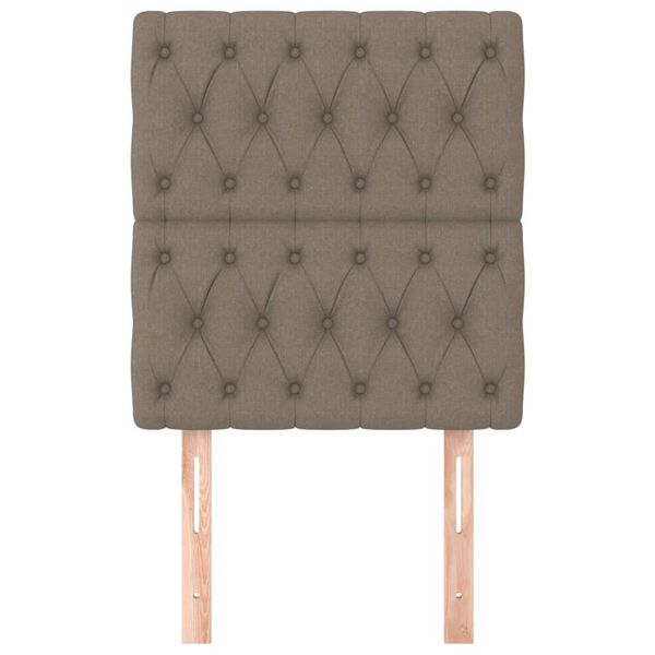 vidaXL galvgalis, pelēkbrūns, 80x7x118/128 cm, audums