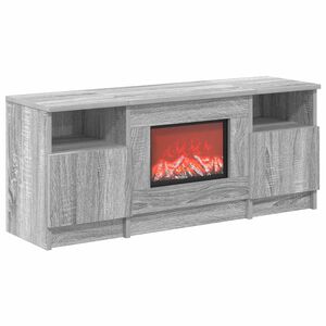 vidaXL Elektriskais kamīns Pelēks Sonoma 98 x 28,5 x 40,5 cm