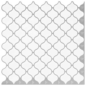 vidaXL Lanturn Flīze 20 gab. Balts 27 x 27 cm Poliuretāns un PET