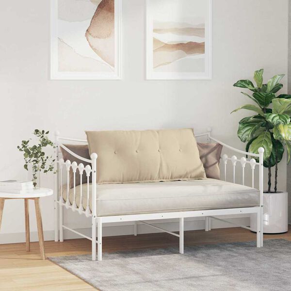 vidaXL Atpakaļ spilvens Krēmkrāsa 100 x 50 cm Mikrofibra